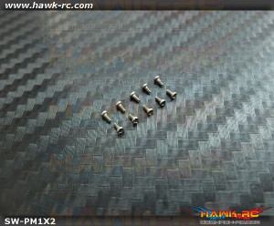 Hawk Creation M1x2mm Pan Head Stainless Steel Screws (10pcs)